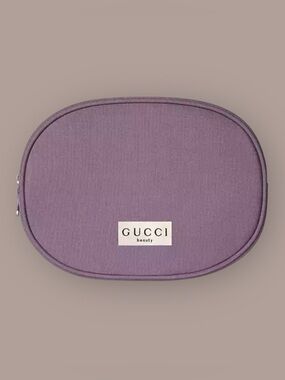 Lavender-Purple/Silver Gucci Beauty (Circular) Cosmetic-Makeup Bag